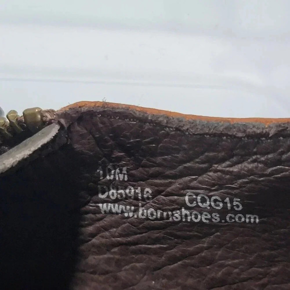 Born Womens 10 Brown Elliot Heeled Zipper Clogs‎ Mules Normcore Academia Casual - Picture 3 of 13